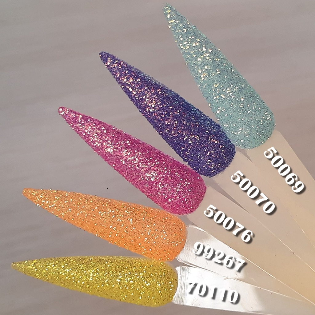 Glitterpuder Glitter Color Chart Farbpalette 